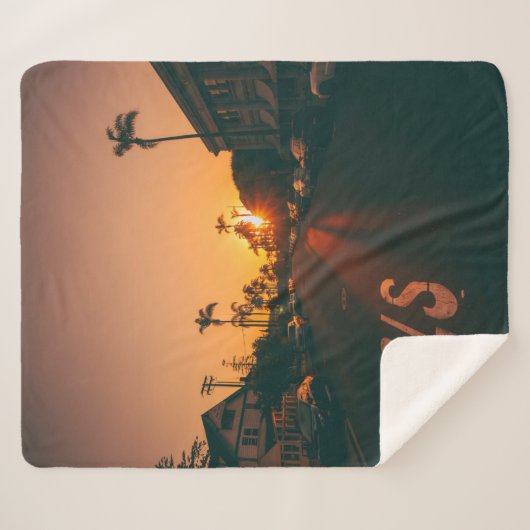 Zondag over de horizon sherpa deken (Voorkant (horizontaal))