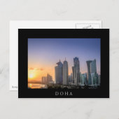 Zondag over de stad Doha, Qatar Briefkaart (Voorkant / Achterkant)