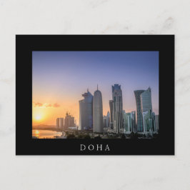 Zondag over de stad Doha, Qatar Briefkaart