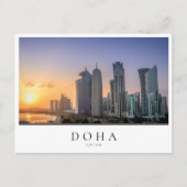 Zondag over de stad Doha, Qatar Briefkaart (Voorkant)