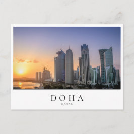 Zondag over de stad Doha, Qatar Briefkaart