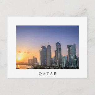 Zondag over de stad Doha, Qatar Briefkaart