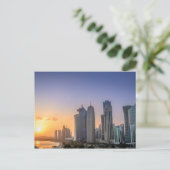 Zondag over de stad Doha, Qatar Briefkaart (Staand voorkant)