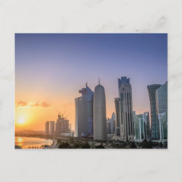 Zondag over de stad Doha, Qatar Briefkaart