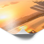 Zondag over de stad Doha, Qatar Foto Afdruk (Hoek)