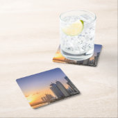 Zondag over de stad Doha, Qatar Kartonnen Onderzetters (Insitu)