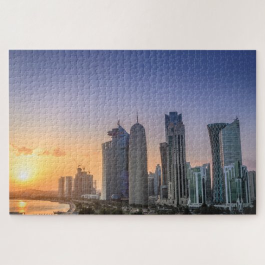 Zondag over de stad Doha, Qatar Legpuzzel (Horizontaal)