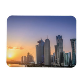 Zondag over de stad Doha, Qatar Magneet