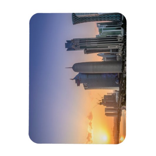 Zondag over de stad Doha, Qatar Magneet (Verticaal)