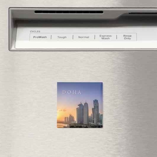 Zondag over de stad Doha, Qatar Magneet (Insitu (Vaatwasser))