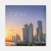 Zondag over de stad Doha, Qatar Magneet (Voorkant)