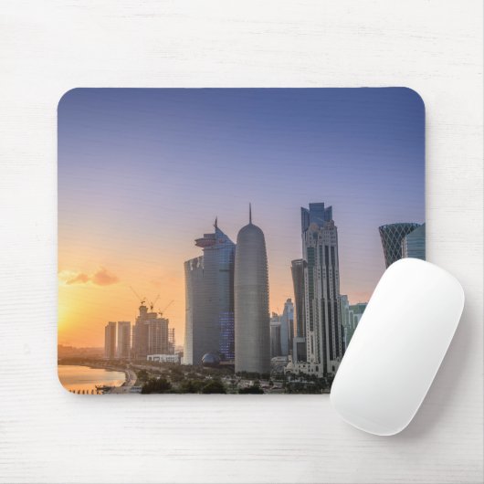 Zondag over de stad Doha, Qatar Muismat (Met muis)