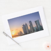 Zondag over de stad Doha, Qatar Rechthoekige Sticker (Envelop)