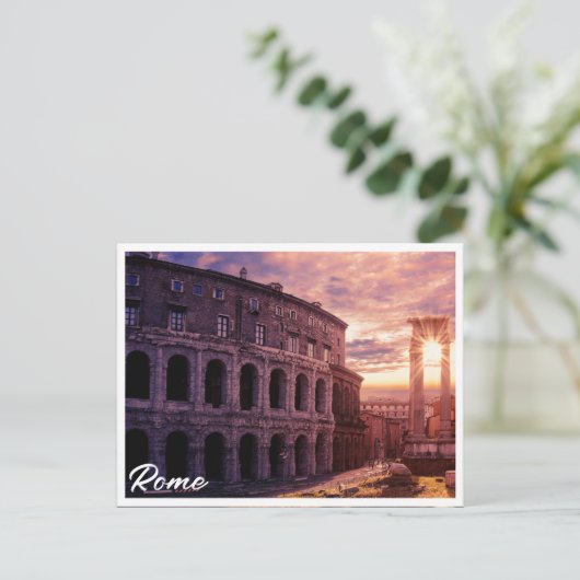 Zondag over het Colosseum van Rome in Rome Briefkaart (Staand voorkant)