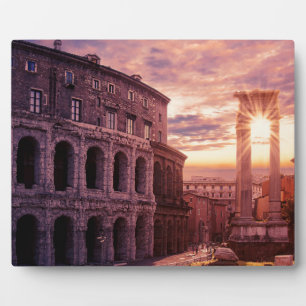 Zondag over het Colosseum van Rome in Rome Fotoplaat