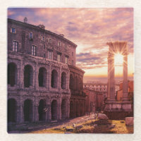 Zondag over het Colosseum van Rome in Rome