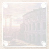 Zondag over het Colosseum van Rome in Rome Glazen Onderzetter (Achterkant)