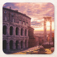 Zondag over het Colosseum van Rome in Rome