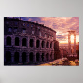 Zondag over het Colosseum van Rome in Rome Poster (Voorkant)