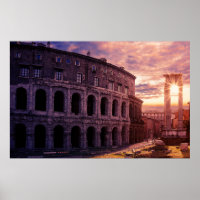 Zondag over het Colosseum van Rome in Rome