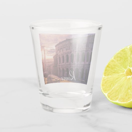 Zondag over het Colosseum van Rome in Rome Shot Glas (Achterkant)