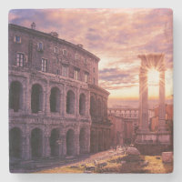 Zondag over het Colosseum van Rome in Rome