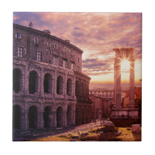 Zondag over het Colosseum van Rome in Rome Tegeltje
