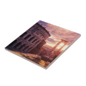 Zondag over het Colosseum van Rome in Rome Tegeltje (Zijkant)