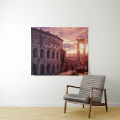 Zondag over het Colosseum van Rome in Rome Wandkleed (In Situ (horizontaal))