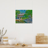 Zondag overdekte brug, Bethel, Maine Poster (Keuken)