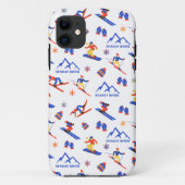 Zondag River Maine Ski Snowboard patroon Case-Mate iPhone Case (Achterkant)