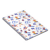 Zondag River Maine Ski Snowboard patroon Notitieboek (Rechterzijde)