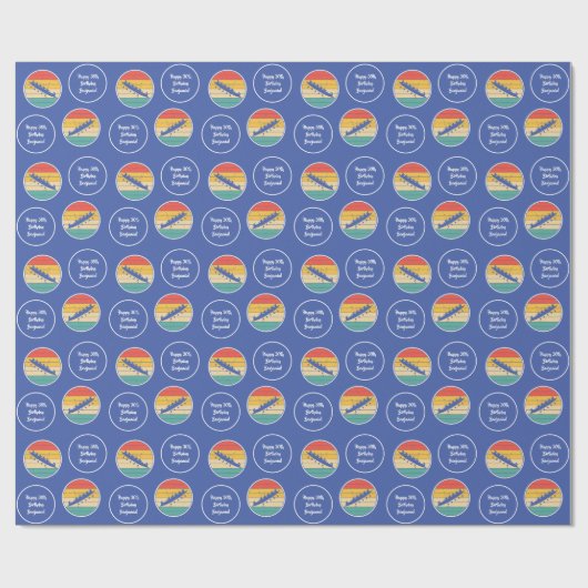 Zondag roodbruine herroeping van het team van de r cadeaupapier (Vlak)