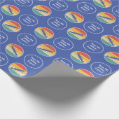 Zondag roodbruine herroeping van het team van de r cadeaupapier (Hoek)