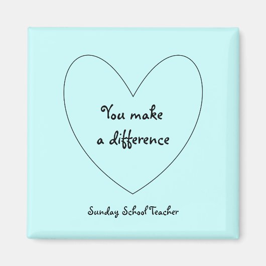 Zondag school leraar magneet (Voorkant)