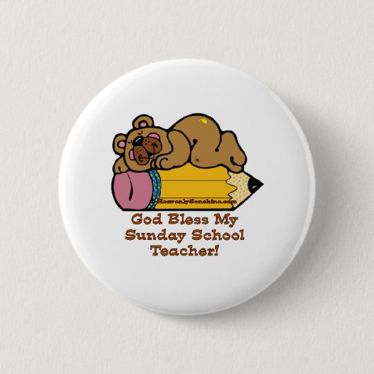 Zondag schoolleraarschap ronde button 5,7 cm (Voorkant)