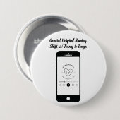 Zondag Shift Knop Ronde Button 7,6 Cm (Voorkant /achterkant)