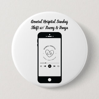 Zondag Shift Knop Ronde Button 7,6 Cm