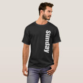 ZONDAG Shirt Dagen van de WEEK Grappige Mannen Vro (Voorkant volledig)