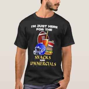 Zondag snacks en commercieel Amerikaans Football M T-shirt
