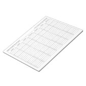 ZONDAG Start wekelijks de taken van het toestelsch Notitieblok (Schuin)