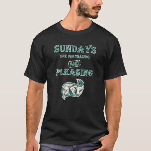 Zondag treuzelen heerlijk grappige sport die gokke t-shirt