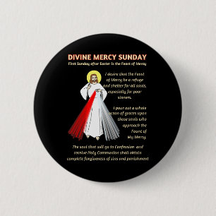 Zondag van de Goddelijke Barmhartigheid Eerste zon Ronde Button 5,7 Cm