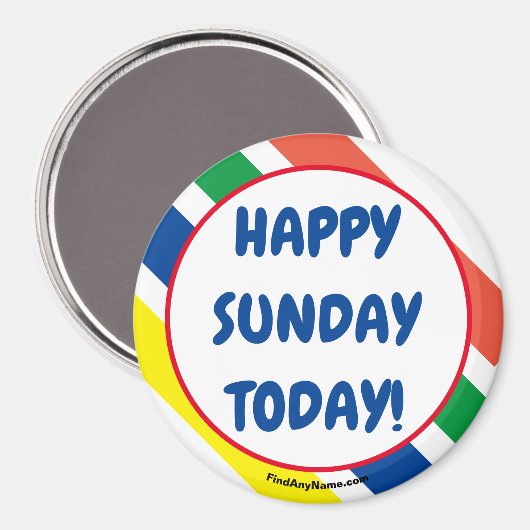 ZONDAG VANDAAG! Magneet (Voorkant / Achterkant)