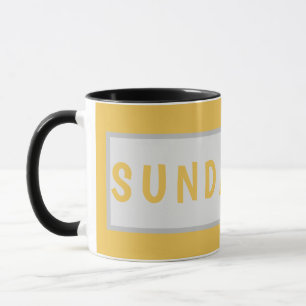 Zondag Vandaag – Minimalistisch Ontwerp Koffiemok Mok