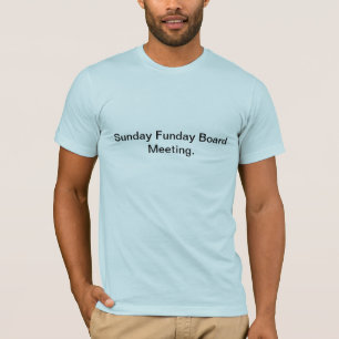 Zondag vergadering van de raad van bestuur. t-shirt