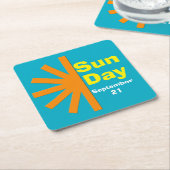 Zondag voor zonne-energie kartonnen onderzetters (Schuin)