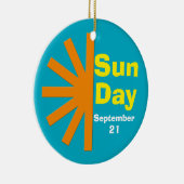 Zondag voor zonne-energie keramisch ornament (Rechts)