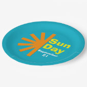 Zondag voor zonne-energie papieren bordje (Gekanteld)