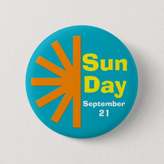Zondag voor zonne-energie ronde button 5,7 cm (Voorkant)